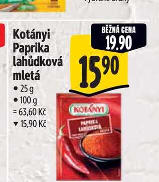 Kotányi Paprika lahůdková mletá 25g  