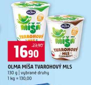 OLMA MÍŠA TVAROHOVÝ MLS 130 g vybrané druhy
