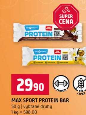 MAX SPORT PROTEIN BAR 50 g vybrané druhy