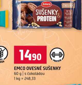 EMCO OVESNÉ SUŠENKY 60 g s čokoládou
