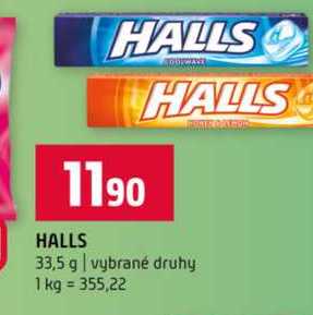 HALLS 33,5 g vybrané druhy