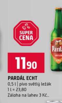 PARDÁL ECHT 0,5l pivo světlý ležák 