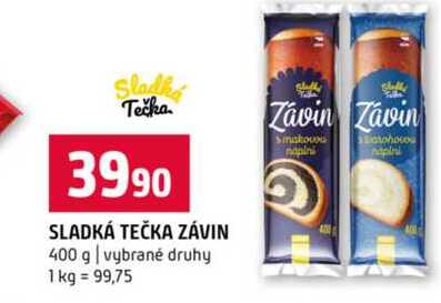 SLADKÁ TEČKA ZÁVIN 400 g vybrané druhy 