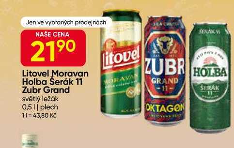 Zubr Grand světlý ležák 0,5l plech