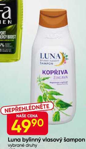 Luna bylinný vlasový šampon vybrané druhy
