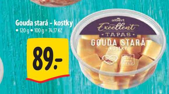 Gouda stará - kostky 120 g