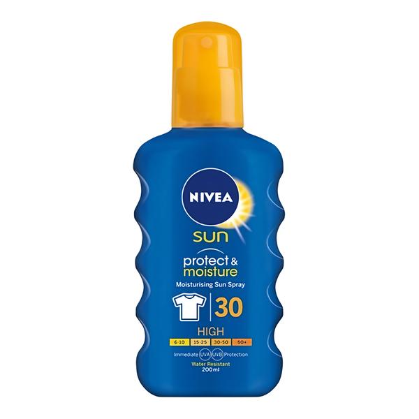 Nivea Sun Protect & Moisture Sprej na opalování OF 30