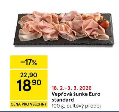Vepřová šunka Euro standard, 100 g