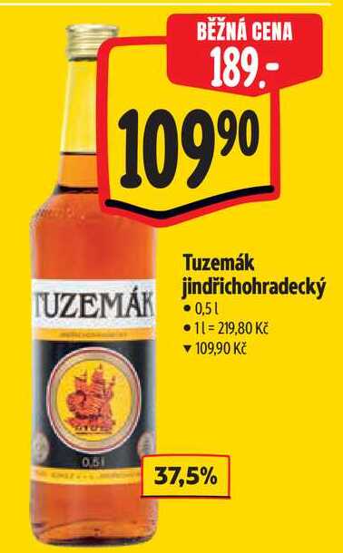 Tuzemák jindřichohradecký, 0,5 l
