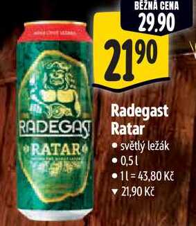 Radegast Ratar, 0,5 l