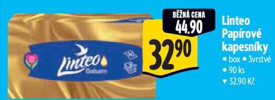 Linteo Papírové kapesníky, 90 ks