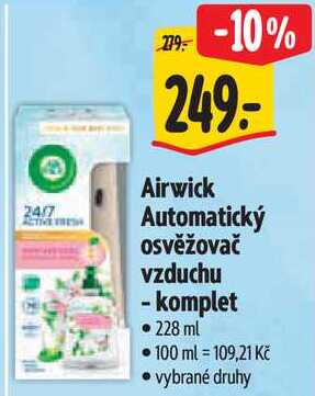 Airwick Automatický osvěžovač vzduchu - komplet, 228 ml 