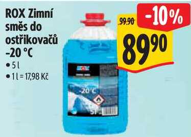 ROX Zimní směs do ostřikovačů -20°C, 5 l