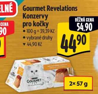 Gourmet Revelations Konzervy pro kočky, 2x 57 g