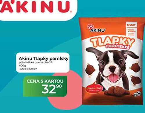 Akinu Tlapky pamlsky poloměkké uzená chut 400 g 