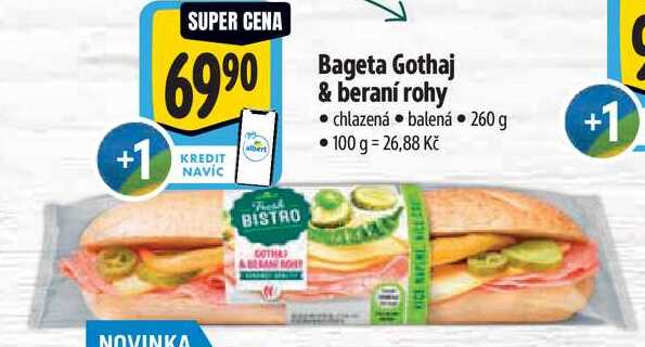 Bageta Gothaj & beraní rohy, 260 g