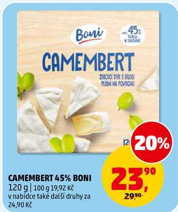 CAMEMBERT 45% BONI, 120 g