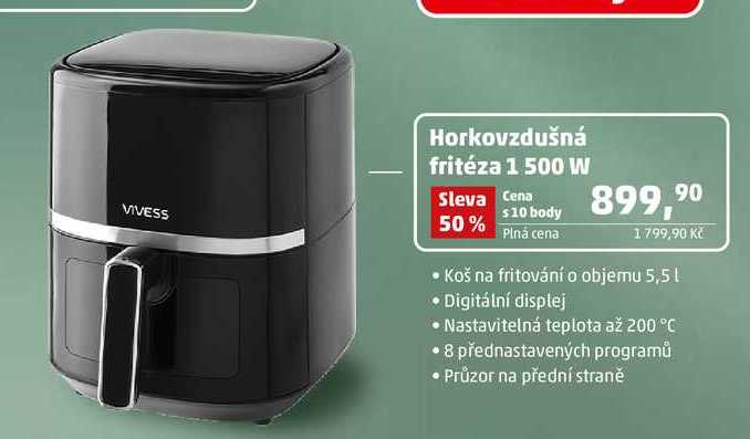 Horkovzdušná fritéza 1 500 W