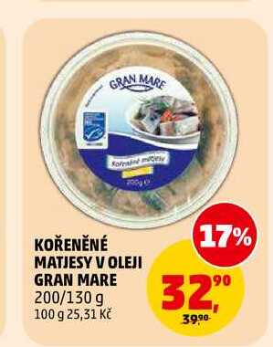 KOŘENĚNÉ MATJESY V OLEJI GRAN MARE, 200 g