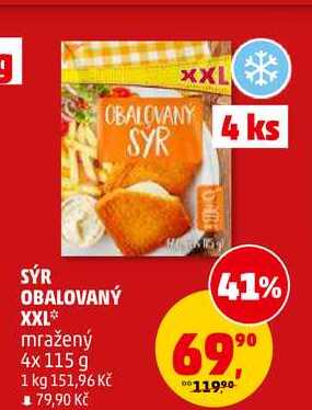 SÝR OBALOVANÝ XXL, 4x 115 g
