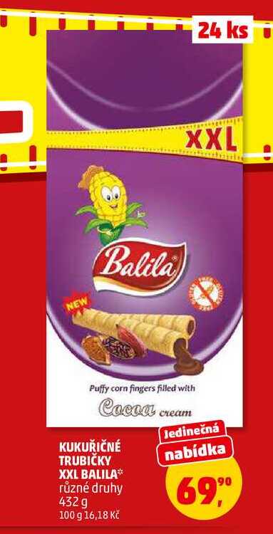 KUKUŘIČNÉ TRUBIČKY XXL BALILA, 432 g