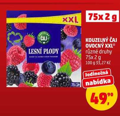 KOUZELNÝ ČAJ OVOCNÝ XXL, 75x2 g 