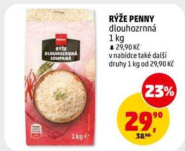 RÝŽE PENNY dlouhozrnná, 1 kg