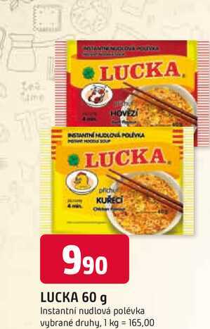 LUCKA 60 g Instantní nudlová polévka 
