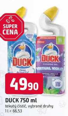 DUCK 750 ml tekutý čistič, vybrané druhy