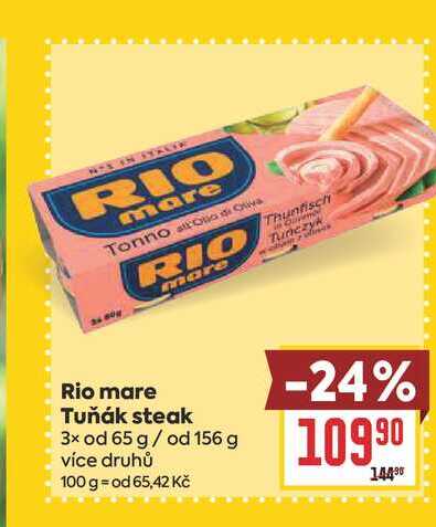 Rio mare Tuňák steak 3x od 65 g/ od 156 g 