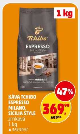 KÁVA TCHIBO ESPRESSO MILANO, SICILIA STYLE zrnková, 1 kg