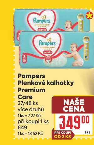Pampers Plenkové kalhotky Premium Care 27/48 ks 