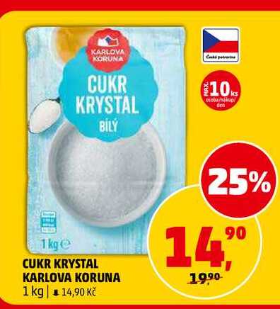 CUKR KRYSTAL KARLOVA KORUNA, 1 kg 