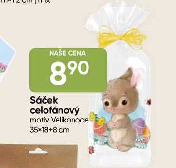 Sáček celofánový motiv Velikonoce 35×18+8 cm