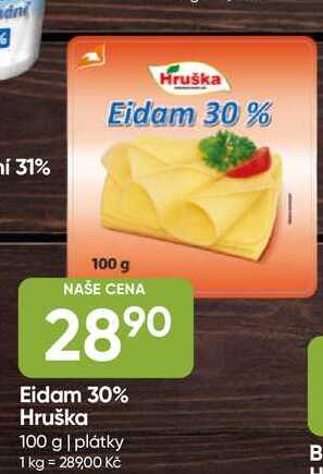 Hruška Eidam 30% 100 g plátky