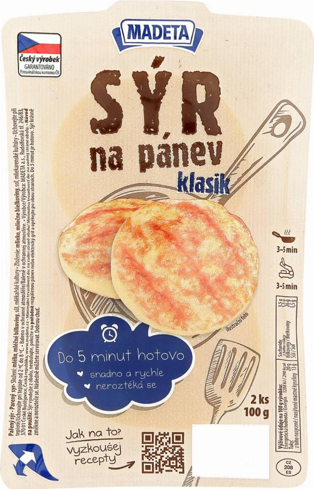 Madeta Sýr na pánev různé druhy