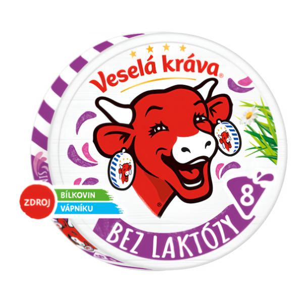 Veselá Kráva Bez laktózy Tavený sýr (8 ks)
