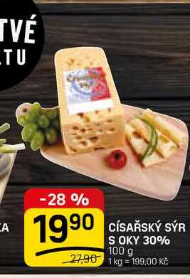 CÍSAŘSKÝ SÝR S OKY 30% 100 g 