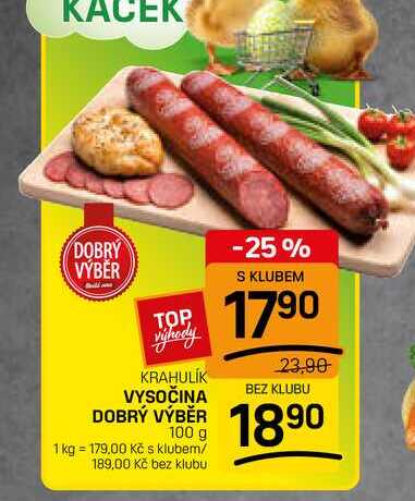 VYSOČINA DOBRÝ VÝBĚR 100 g