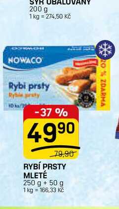 NOWACO RYBÍ PRSTY MLETÉ 250 g