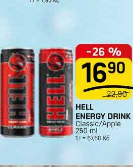 HELL ENERGY DRINK Classic/Apple 250 ml 