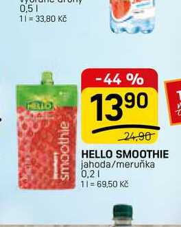HELLO SMOOTHIE jahoda/meruňka 0,2l