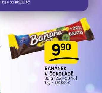 BANÁNEK V ČOKOLÁDĚ 30 g 