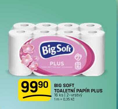BIG SOFT TOALETNÍ PAPÍR PLUS 16 ks