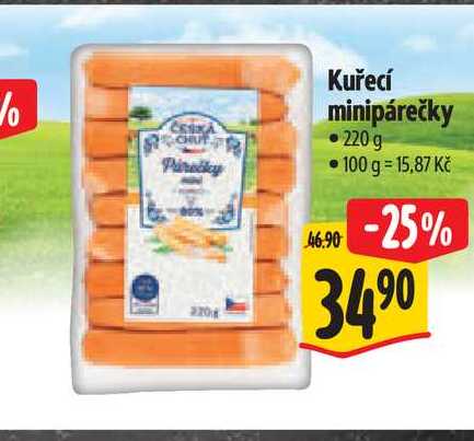 Kuřecí minipárečky 220 g