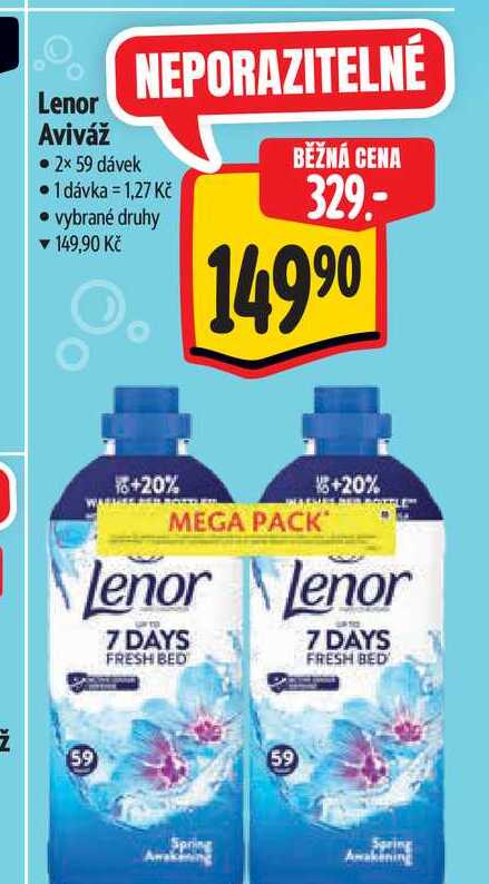 Lenor Aviváž 2x 59 dávek 