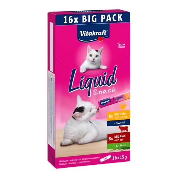 Vitakraft Cat Liquid Snack kuře+hovězí