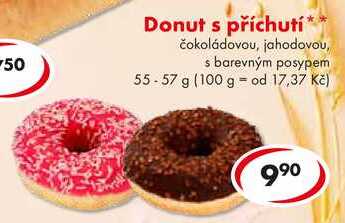 Donut s příchutí, 55-57 g