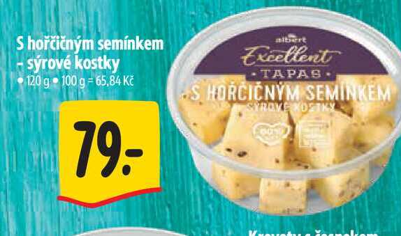 S hořčičným semínkem sýrové kostky 120 g