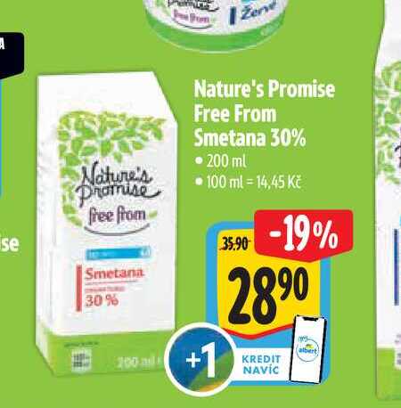 Nature's Promise Free From Smetana 30% 200 ml